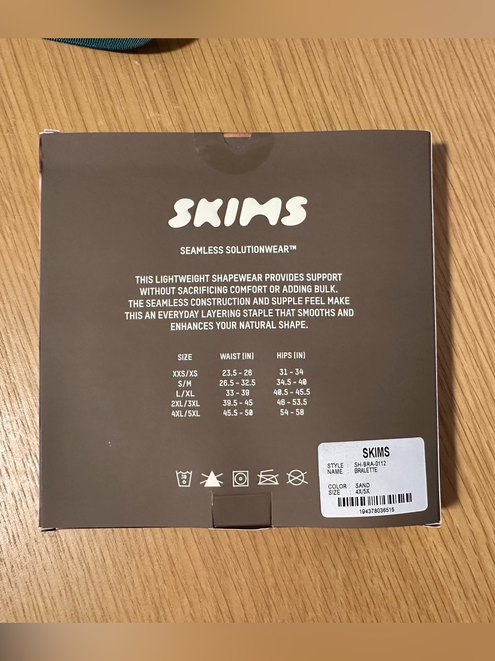 NWT_SKIMS Shapewear Bralette Sand View 6
